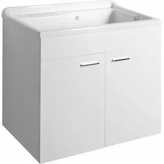 HAK Unterschrank mit Ausgussbecken 80 x 50 cm Weiß