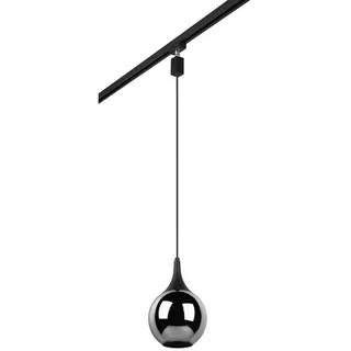 Trio Leuchten Schienensystem-Hängeleuchte Duoline Lumina, Schwarz, Chrom, Glas, 180 cm, Lampen & Leuchten, Innenbeleuchtung, Schienensysteme