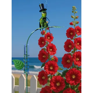 Pommerntraum ® | Regenmesser Niederschlagsmesser Pluviometer Gartendekoration Gartenstecker (lustiger Grashüpfer)