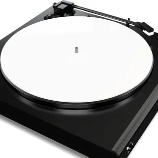 Plattenspieler-Slipmat aus Acryl, für LP-Plattenspieler, Professionelle Schallplattenmatte Zur Reduzierung Statischer Staubgeräusche, für 12-Zoll-Plattenspieler (helles Weiss)