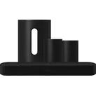 Sonos Beam Gen 2 Schwarz + 2x Era 100 Schwarz + Sub Mini Schwarz