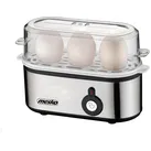 Mesko MS 4485 Eierkocher für 3 Eier Silber/Schwarz Kontrollleuchte Signalton Messbecher