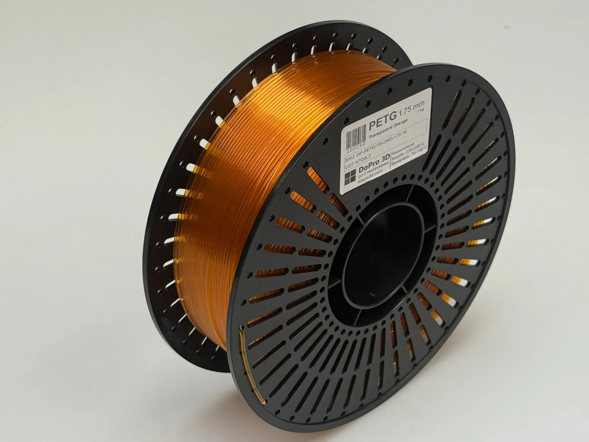 DoPro 3D PETG Filament Transparent Orange – Nexyl Class – 1,75 mm – 1,0 kg