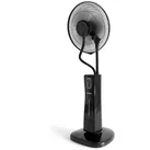 VASNER Cooly Standventilator schwarz mit Ultraschall Wasser-Sprühnebel & Fernbedienung, 3 Stufen, leiser Betrieb