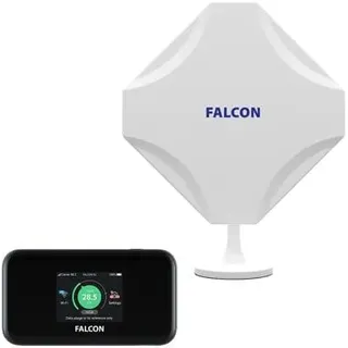 Falcon EVO LTE Router Mobile 5G, Mobiles Breitband-Internet-System, 5G-fähige MiMo-Fensterantenne für Wohnmobile und Wohnwagen mit 1800Mbit/s mobilem CAT22 WLAN Router tragbares WLAN für unterwegs