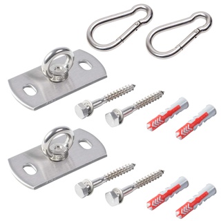Toldoro® Hängematte Befestigung aus Edelstahl bestehend aus 2X Wandhalterung/Halterung Hängematte/Aufhängeset für Hängematte zwischen 2 Wänden oder Balkon