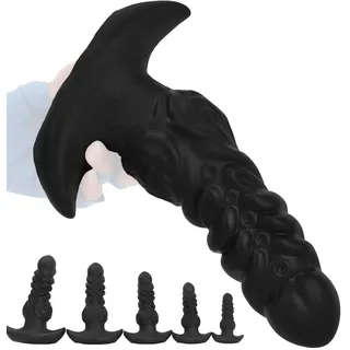 Leyuye Dicker XXL Dildo mit Saugnapf & T-förmiger Basis Analplug Fantasy Knot Dildo Tragbarer Silikon Buttplug für G-Punkt Prostata Stimulieren Monster Dildos Sex Spielzeug für die Frau Männer (XXL)