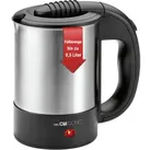 Clatronic Wasserkocher WKR3624 Reisekocher, silber, 0,5 Liter, 1000 Watt, mit Edelstahlgehäuse