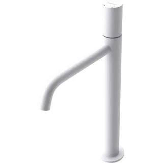 doporro Wasserhahn Bad Weiß matt in modernem Design Waschtischarmatur für Waschbecken Mischbatterie Bad 34,2 cm hoch