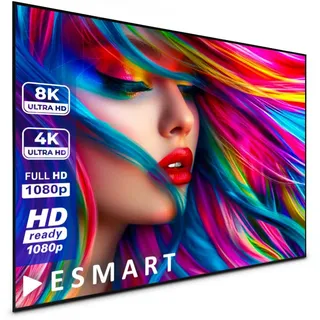 eSmart Expert UKD Tageslicht Rahmen Leinwand 234 cm 92 Zoll GRAU