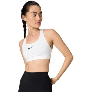Nike Swoosh Medium Support Sport-BH Damen White/Stone Mauve/Black S
