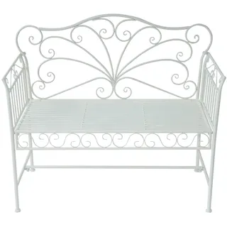 Outsunny Gartenbank 106,5 x 51 x 95,5 cm milchweiß