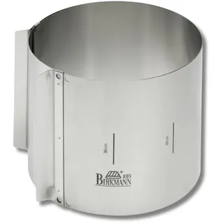 RBV Birkmann Birkmann Tortenring Easy Baking, Ø 18–30 cm, Edelstahl, verstellbar, extra hoch, Skalierung, spülmaschinengeeignet