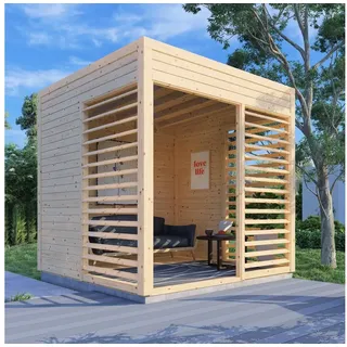 BERTILO Pavillon Garten-Lounge 1 Natur 234 cm x 226 cm FSC®