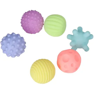 RiToEasysports Sensorische Bälle, Elastisches, Mehrfarbiges, Strukturiertes Multi-Ball-Set, Weiche Ball-Geschenksets, Montessori-Spielzeug für Babys (Warme Farbe) Babys