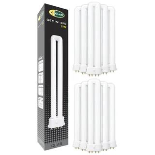 CLAR - Gemini S/E 11W 4000K 2G7 Leuchtstoffröhre Neutralweiß Kompaktlampe CFL Energiesparend Ersatz (Pack 10)