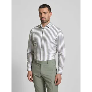 Slim Fit Freizeithemd aus Leinen-Mix, Hellgruen, XXL
