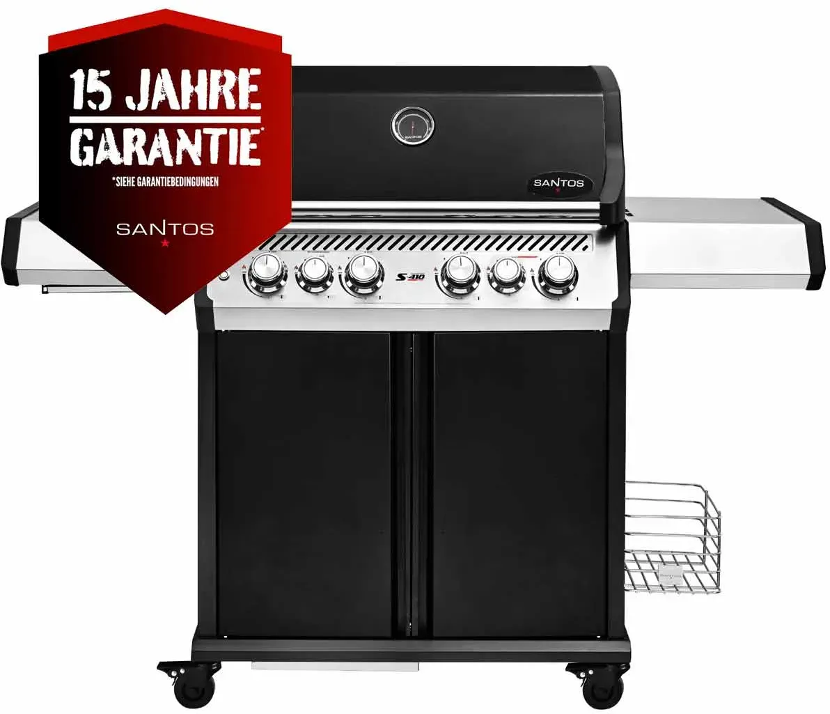 SANTOS S-418 Pro Schwarz | Seiten- & Heckbrenner