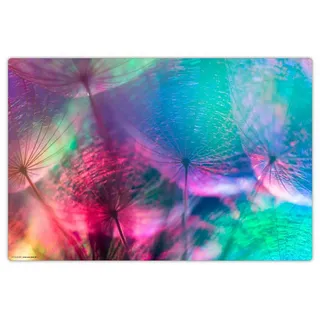 cover-your-desk Schreibtischunterlage für Kinder und Erwachsene Pusteblume im bunten Farbspiel, aus hochwertigem Vinyl , 60 x 40 cm