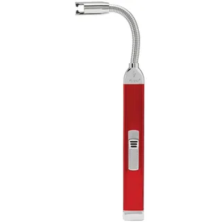 ZIPPO wiederaufladbares Stabfeuerzeug mit flexiblem Hals, Candy Apple Red, Lichtbogenflamme, inkl. USB-Ladekabel
