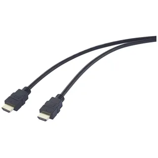 SpeaKa Professional HDMI Anschlusskabel HDMI-A Stecker, HDMI-A Stecker 0.50 m Schwarz SP-12816068 4K UHD HDMI-Kabel