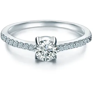 Trilani Ring aus Sterling Silber mit Zirkonia in silber | Gr.: 57