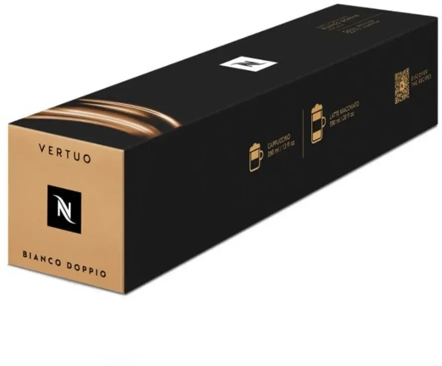 Nespresso Bianco Doppio Vertuo Line 10 Double Espresso Kaffeekapseln  80ml Süß & cremig