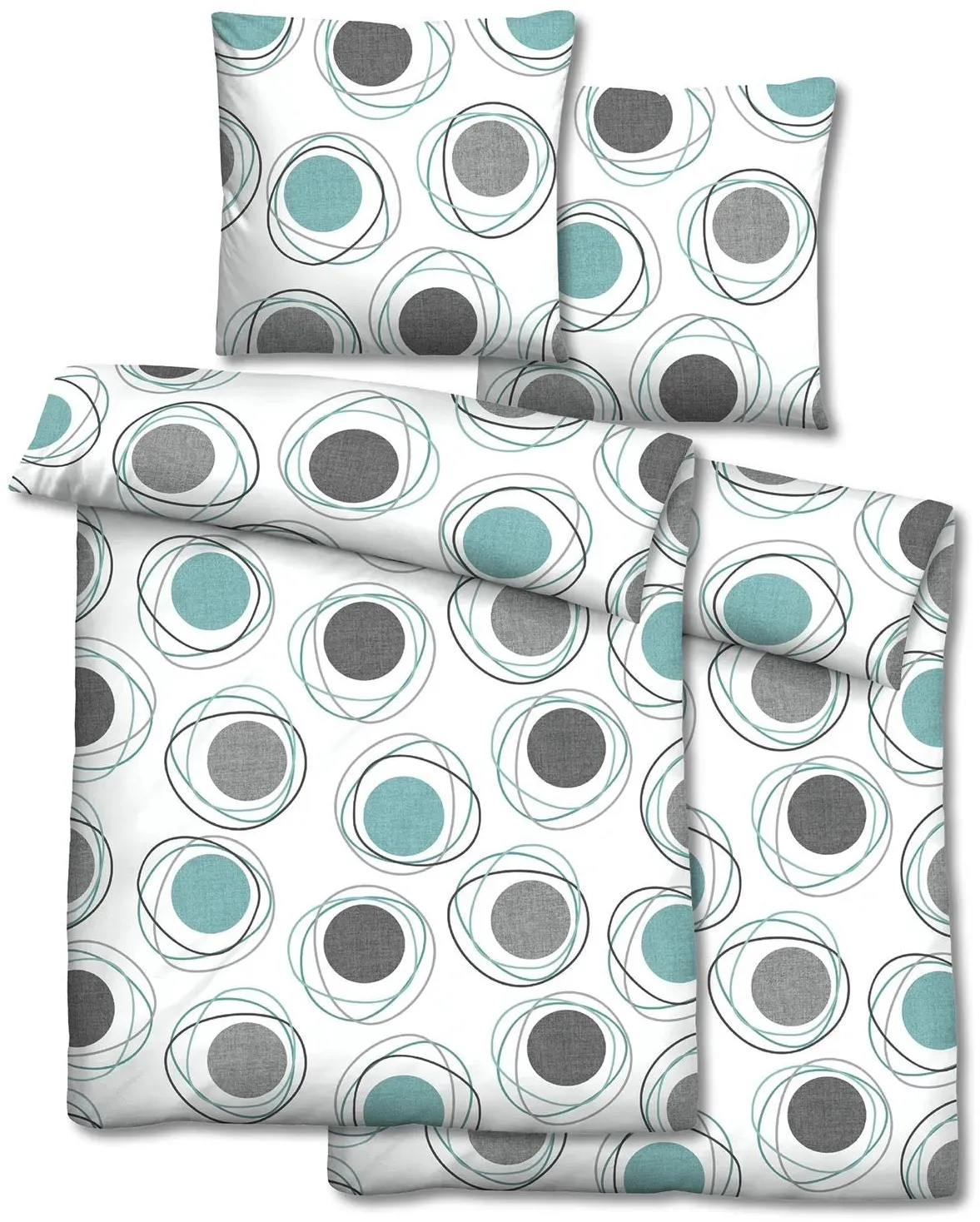 Doppelpack Castell Polycotton Renforcé Bettwäsche 135 x 200 cm + 80 x 80 cm