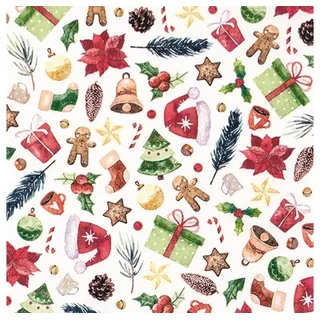 Home fashion Papierservietten Weihnachten 33 x 33 cm, 20 Stück