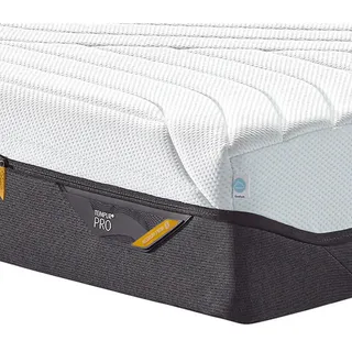 Tempur Viscomatratze Pro® Coolquilt, Anthrazit, Weiß, Textil, Füllung: Viskoelastischer Kern, rechteckig, 80x200 cm, Härtegradauswahl, Über- und Sondergrößen erhältlich, Bezug abnehmbar/waschbar, für Hausstauballergiker geeignet, verstellbare Lattenroste alternative Größen rundum abnehmbar, Schlafzimmer, Matratzen Shop, Matratzen, Viscoschaummatratze