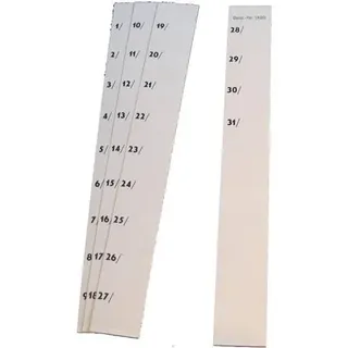Zahlen 1 bis 31 für Stecktafel B40xH32mm
