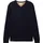 1038427 Basic Knit Mit V-ausschnitt Knitted Navy Melange XL