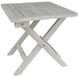 Estexo Beistelltisch Holztisch Tisch Kaffeetisch Gartentisch Klapptisch Akazie Holz Balkontisch Akazienholz Teetisch 40 x 40 cm Weiß lasiert