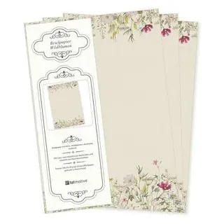 tatmotive Briefpapier Wildblumen, A4, 90 g/m2, 50 Blatt