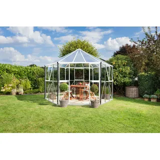 Alu weiß ESG 3 mm/Dach HKP 6 mm 9 m2 inkl. Fundament