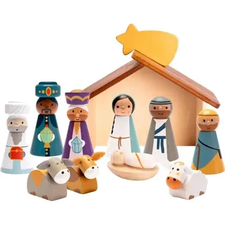 Die Spiegelburg Holzkrippe - Winterzauber im Weihnachtswald