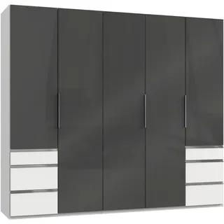 Level 250 x 216 x 58 cm weiß/Grauglas