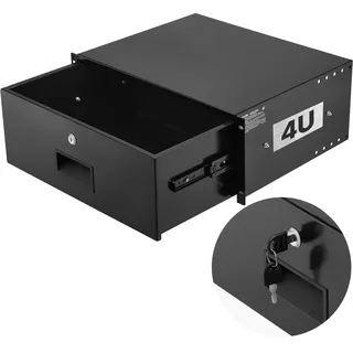 Vevor 4U-Rackschublade, 22,68 kg, abschließbares Serverschrankgehäuse, Schiebeschublade mit Schloss & Kabelmanagementlöchern, für 482 mm Netzwerkschrank-AV-Rack oder Schrankgehäuse