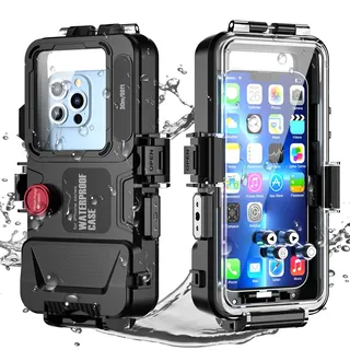 AICase 30M Unterwasser-Fotografie Seatouch 4 Max Unterwassergehäuse für iPhone 12/12 Pro/12 Pro Max/13/13 Pro/13 Pro Max/12/12 pro max/12 mini/11/11 pro/11 pro max/XR/X/8 Plus/7 Plus