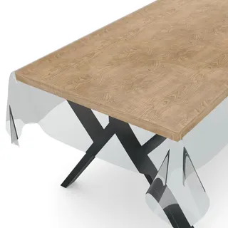ANRO Transparente Tischdecke Schutzdecke Glasklar Durchsichtig Klarsichtfolie - Marta - 0,3mm 260x140cm Farbe Transparent