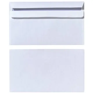 Herlitz Briefumschlag DIN lang selbstklebend weiß 100er Set