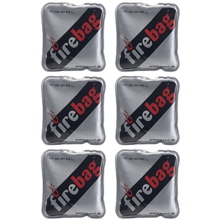 firebag Wärmebeutel: 6er-Set Taschenwärmer Firebag für warme Hände, wiederverwendbar (Wärmebeutel für Hände, wiederverwendbar, Beheizbare Handschuhe)