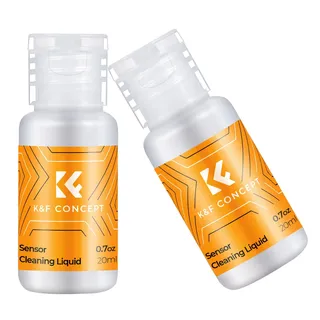 K&F CONCEPT 20ml × 2 Sensorreiniger für Kameras, Professionelle und sichere CMOS-Reinigungslösung für behandelte Linsen, Teleskope, Kameras, Brillen, Elektronikreinigung