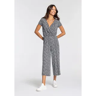 LAURA SCOTT Jumpsuit mit V-Ausschnitt - NEUE KOLLEKTION Gr. 44 N-Gr, schwarz-weiß, , 73947454-44 N-Gr