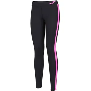Joma Combi Basic Lange Sporthose für Damen, Schwarz/Rosa, XL