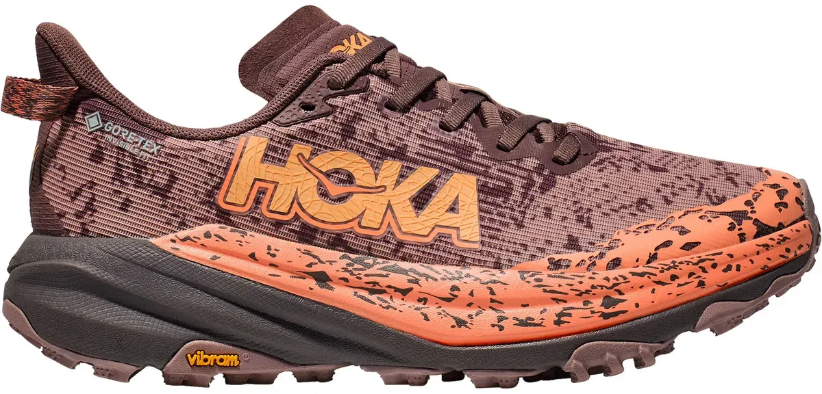 Hoka Damen Speedgoat 6 GTX Schuhe (Größe 40.5 , grau)