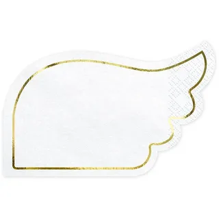 Partydeco Servietten Flügel 20 Stück 16x10cm 3-lagig Papierservietten Hochzeit Taufe Weihnachten Kommunion