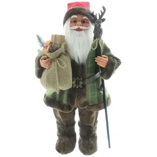 Dekoleidenschaft Dekofigur Santa mit Stab 60 cm bunt