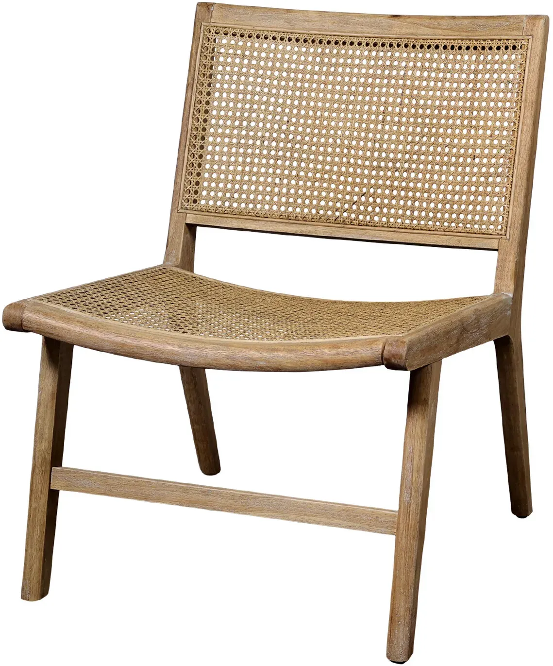 Chic Antique Loungesessel Rennes aus Rattan und Gummibaumholz, 57 x 62 x 79 cm