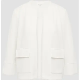 S.Oliver Scuba-Sweatjacke mit Faltendetail, creme, 46